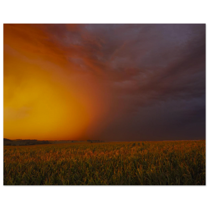 Close-up of Between Fire and Storm fine art landscape print on the wall — premium print quality by Joseph Hubbard