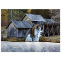 Hubbard Art by Joseph Hubbard Mabry Mill in Winter — Frozen Watermill Fine Art Landscape Photography Print 13x18 cm 5x7″